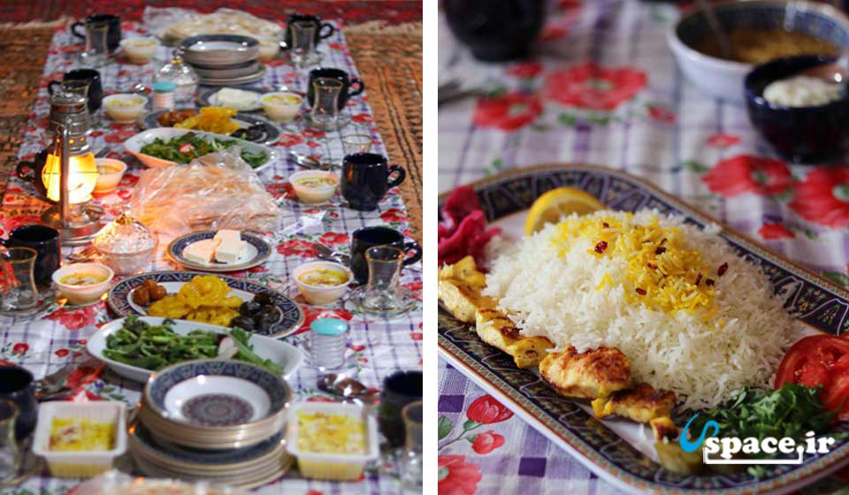 غذای لذیذ در اقامتگاه بوم گردی جیامان - فاروج - روستای مردکانلو